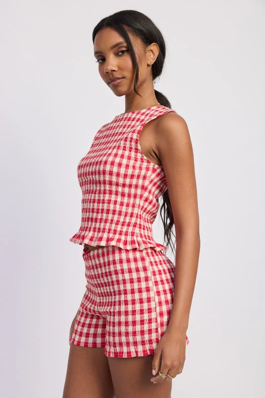 LETTUCE HEM SMOCKED TOP - Image 14