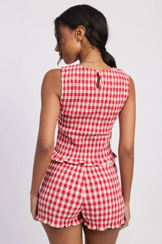 LETTUCE HEM SMOCKED TOP - Image 15