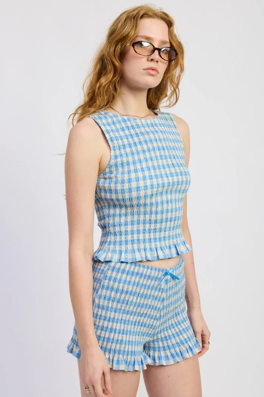 LETTUCE HEM SMOCKED TOP - Image 6