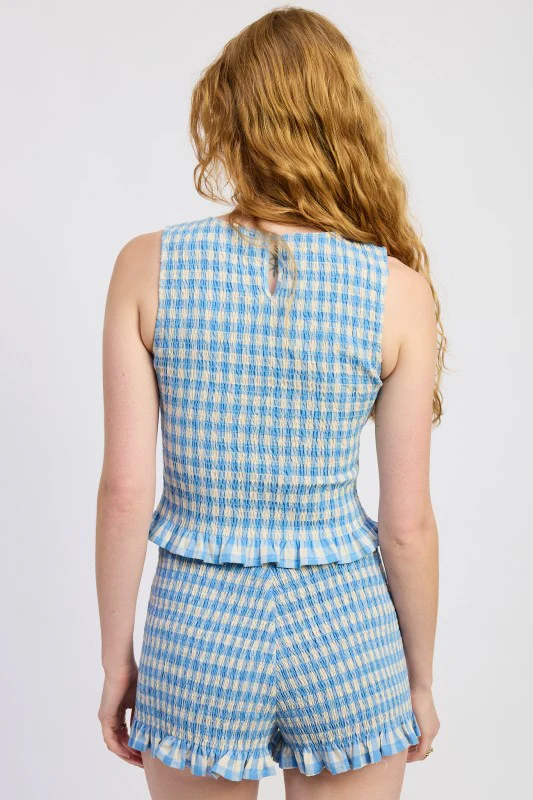 LETTUCE HEM SMOCKED TOP - Image 7