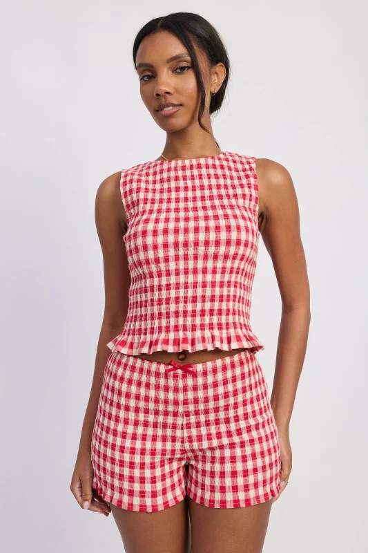 LETTUCE HEM SMOCKED TOP - Image 8
