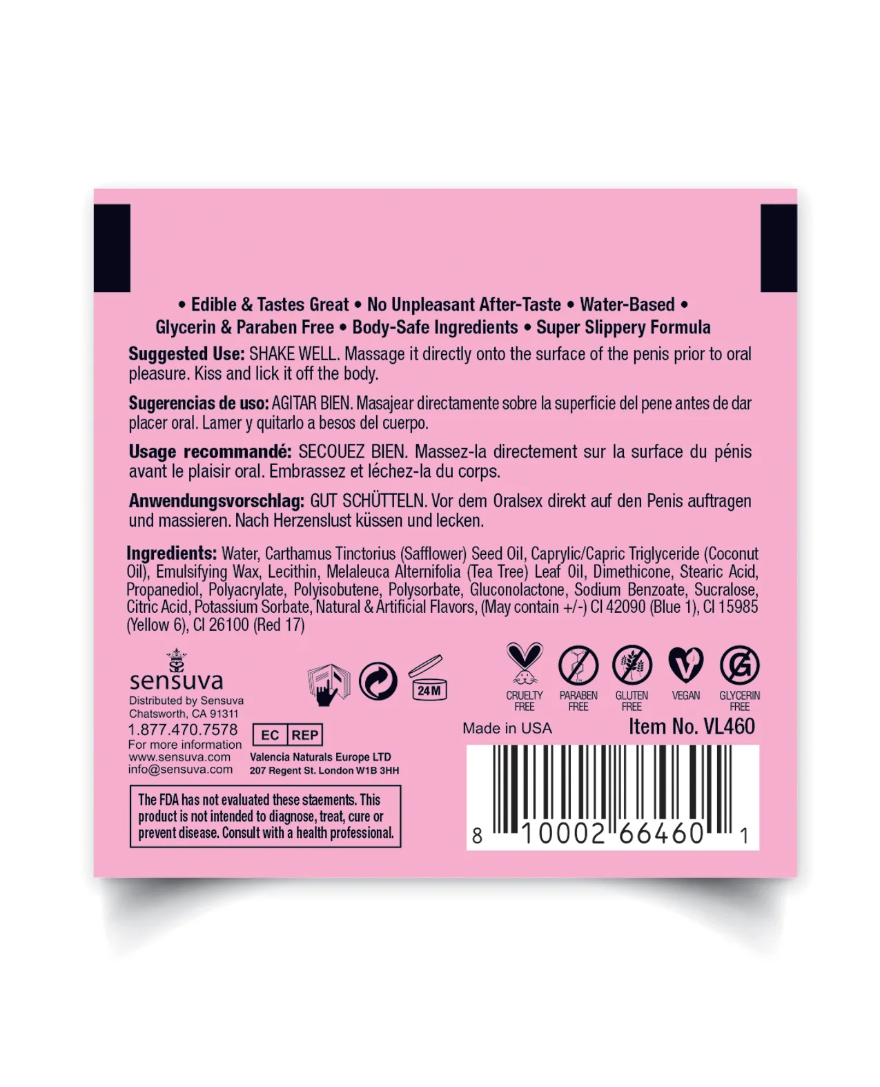 Lic O Licious Oral Delight Cream - 6 ml Packet Cotton Candy - Image 2