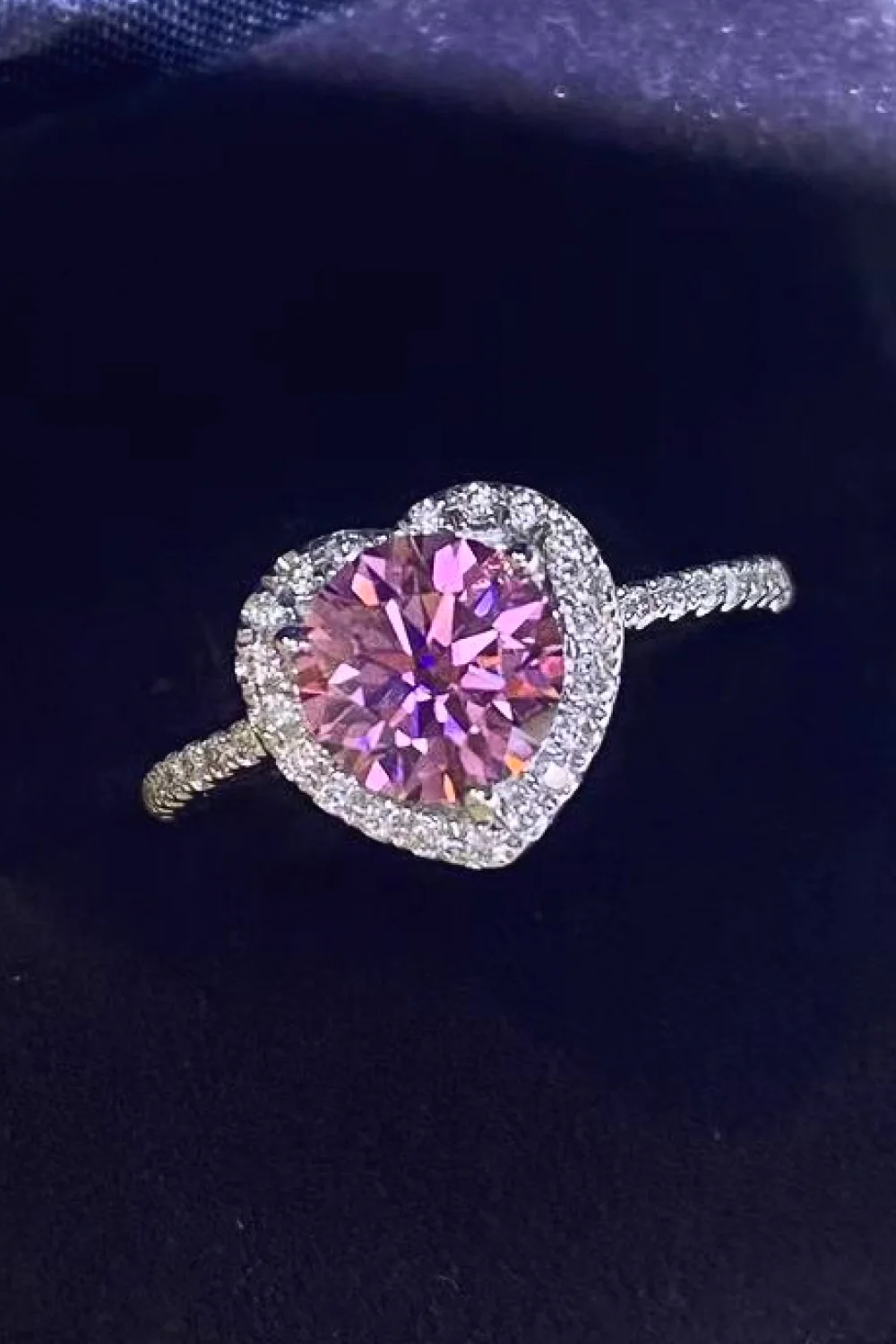 Lifelong Journey 1 Carat Moissanite Heart Ring - Image 4