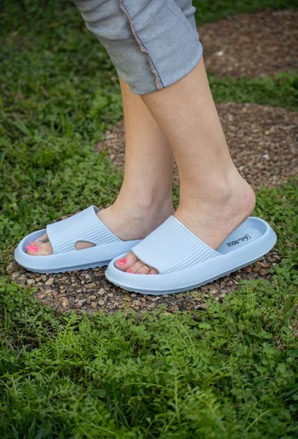 Light Blue insanely Comfy Slides - Image 2