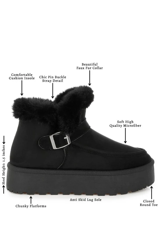 Linka Pin Buckle Detail Snow Boots - Image 15