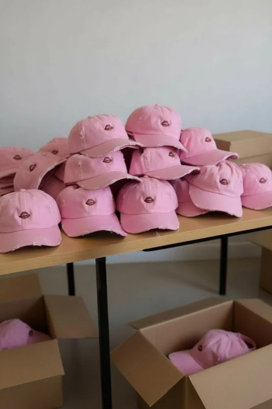 Lips Emoji Embroidered Hat - Image 3