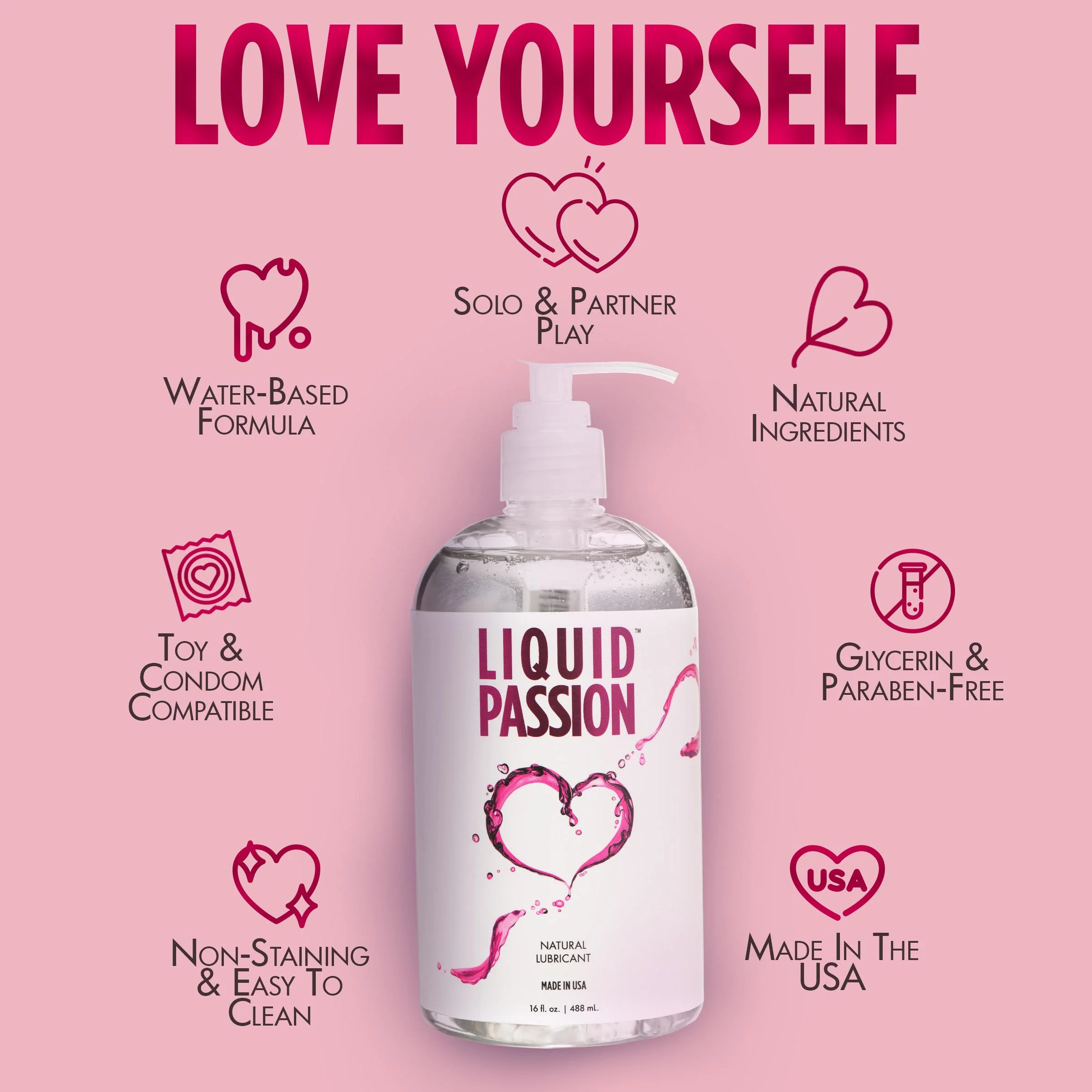 Liquid Passion Natural Lubricant - 16oz - Image 3