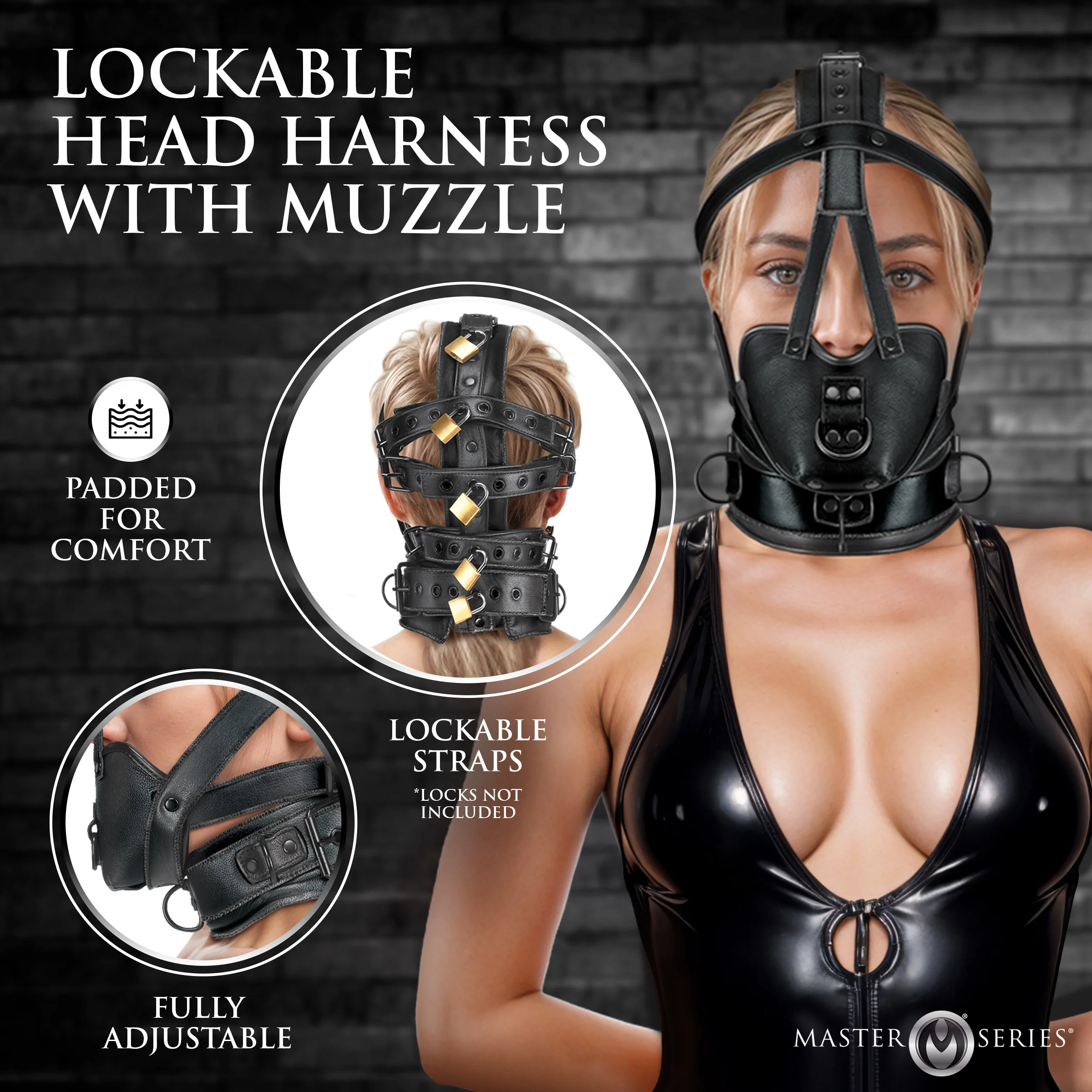Lockable Head Harness With Muzzle - Image 2
