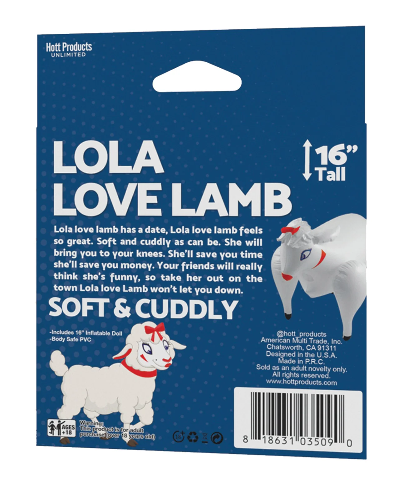 Lola Love Lamb Blow Up Sheep - Image 2