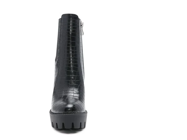 LONDON RAG BEATRIZ CROC PRINT BLOCK HEEL BOOTS - Image 4