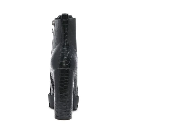 LONDON RAG BEATRIZ CROC PRINT BLOCK HEEL BOOTS - Image 6