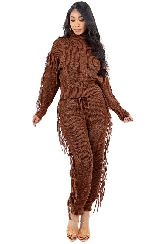 LONG SWEATER PANTS SET - Image 8
