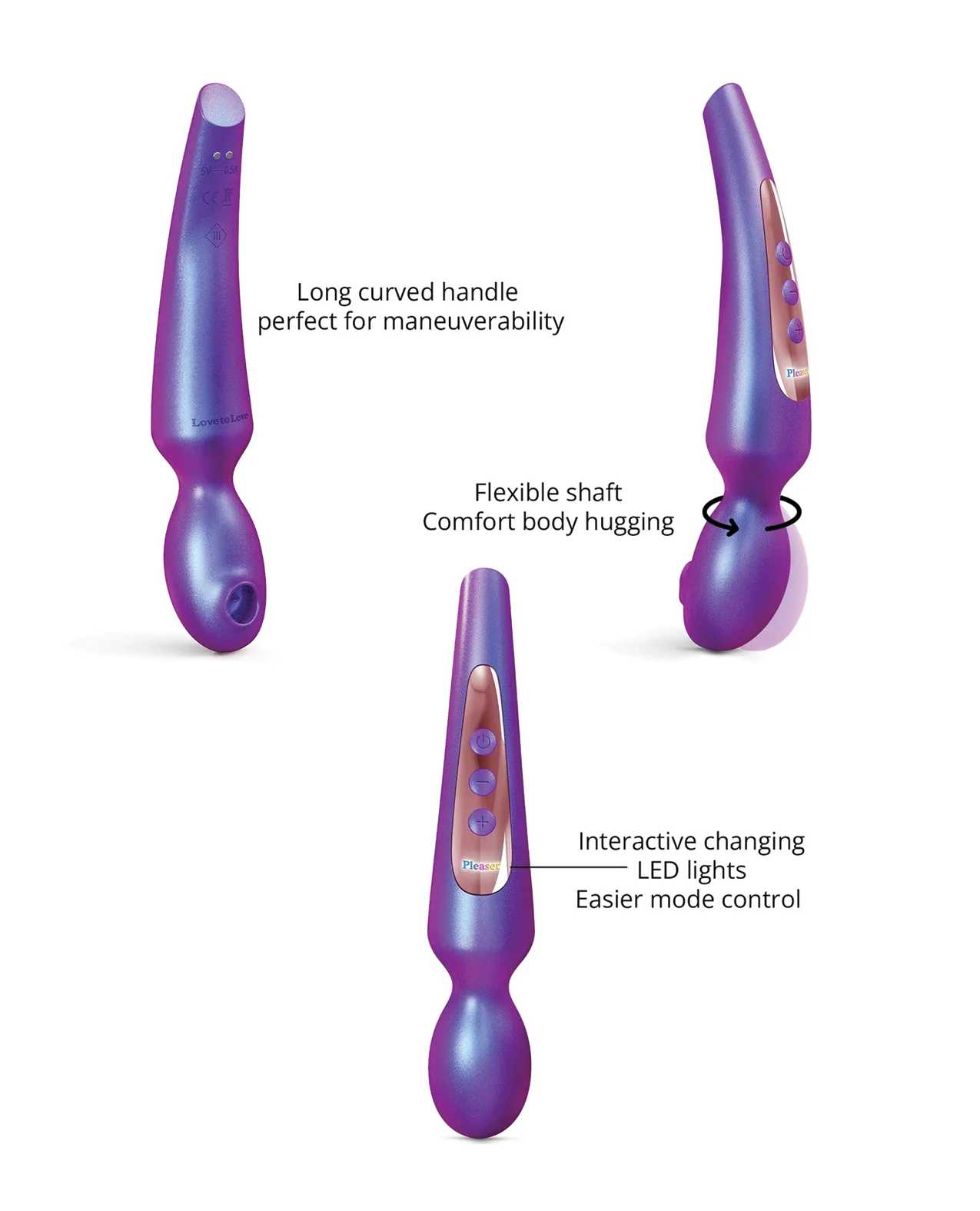 Love to Love Flapping Head Pleaser Wand - Iridescent Night - Image 2