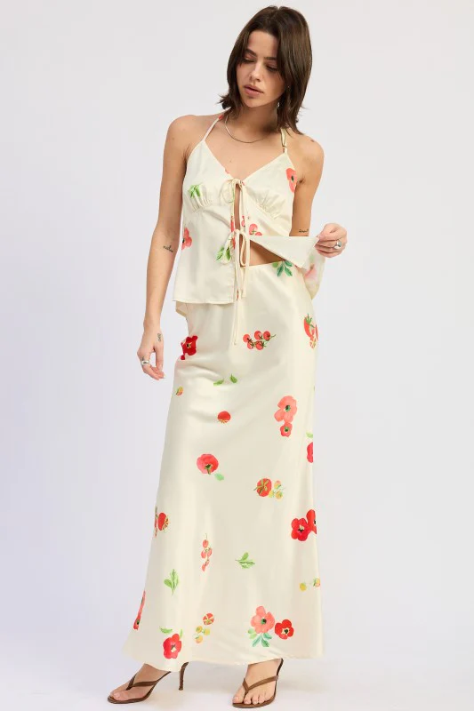 LOW RISE MID SATIN BIAS SKIRT - Image 4
