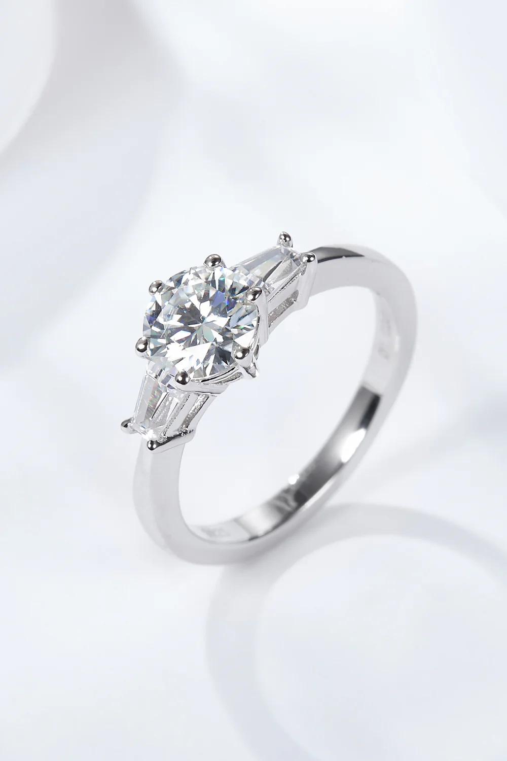 Loyal Love 1 Carat Moissanite Platinum-Plated Ring - Image 2