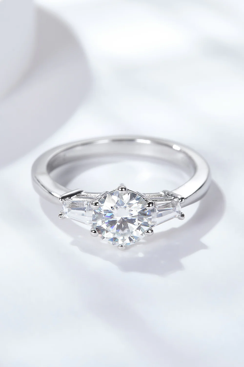 Loyal Love 1 Carat Moissanite Platinum-Plated Ring - Image 3