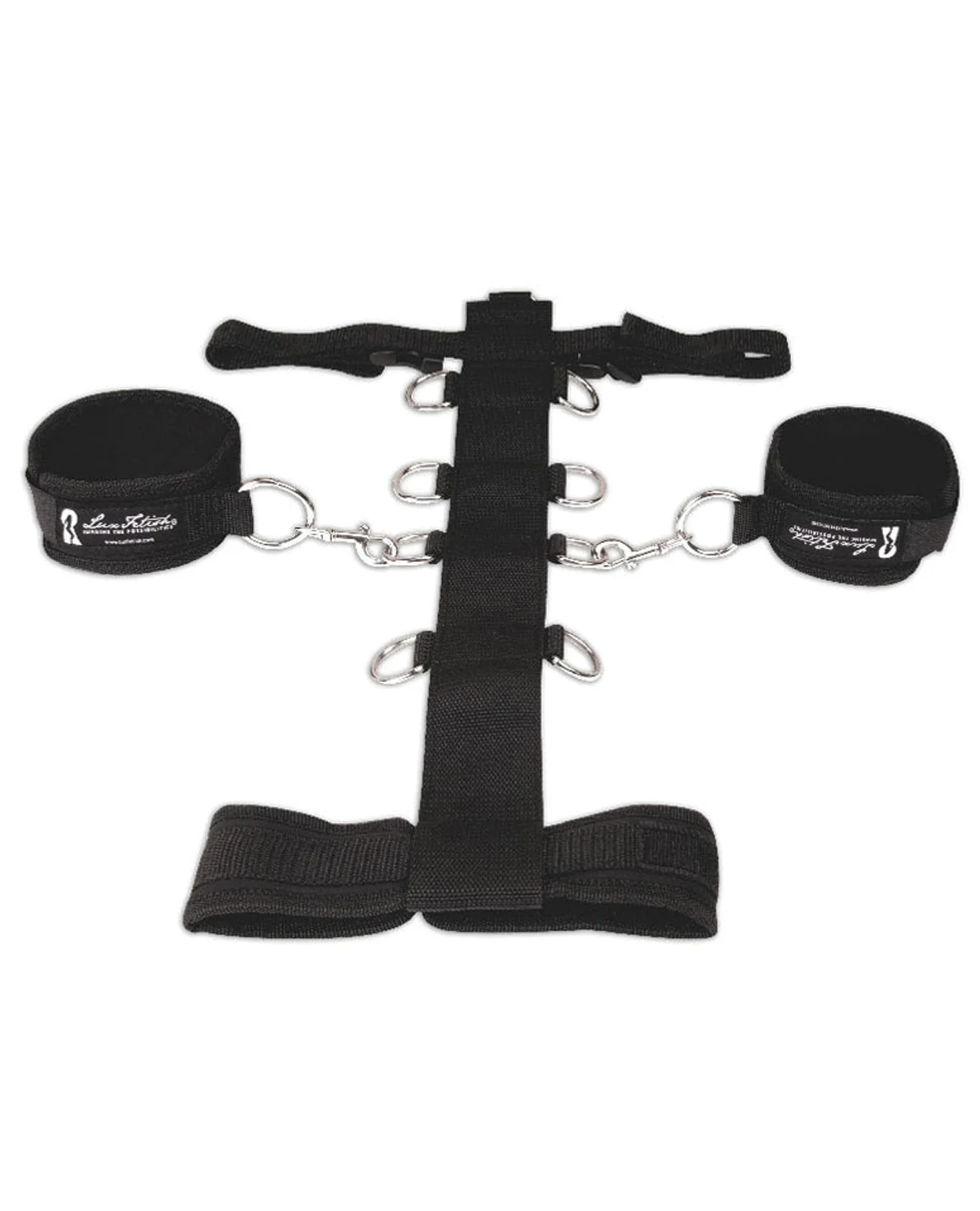 Lux Fetish 3 pc Adjustable Neck & Wristraint Set - Image 3