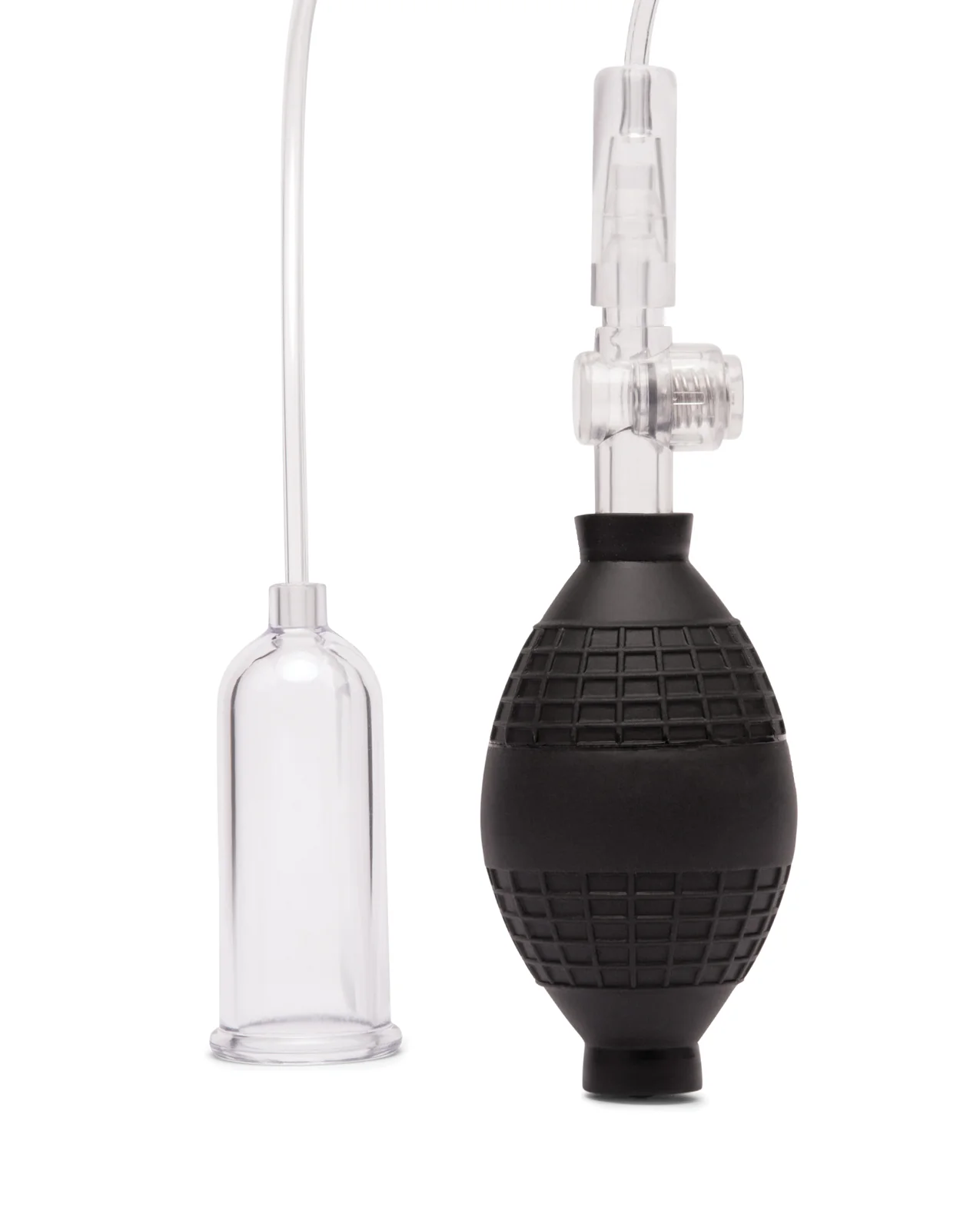 Lux Fetish Clitoral Pump w/Quick Release - Clear/Black - Image 2