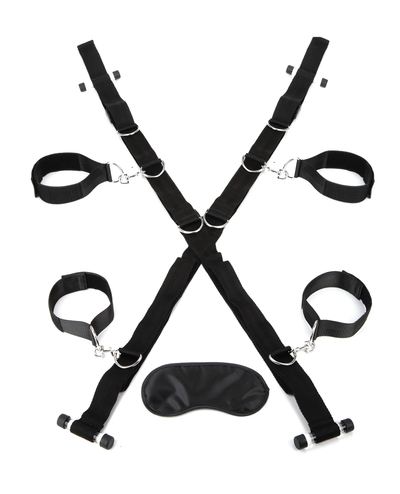 Lux Fetish Over the Door Cross w/4 Universal Soft Restraint Cuffs - Image 2