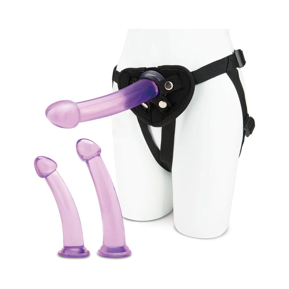 Lux Fetish Size Up 3-Piece Dildo & Harness Pegging Training Set - Image 3