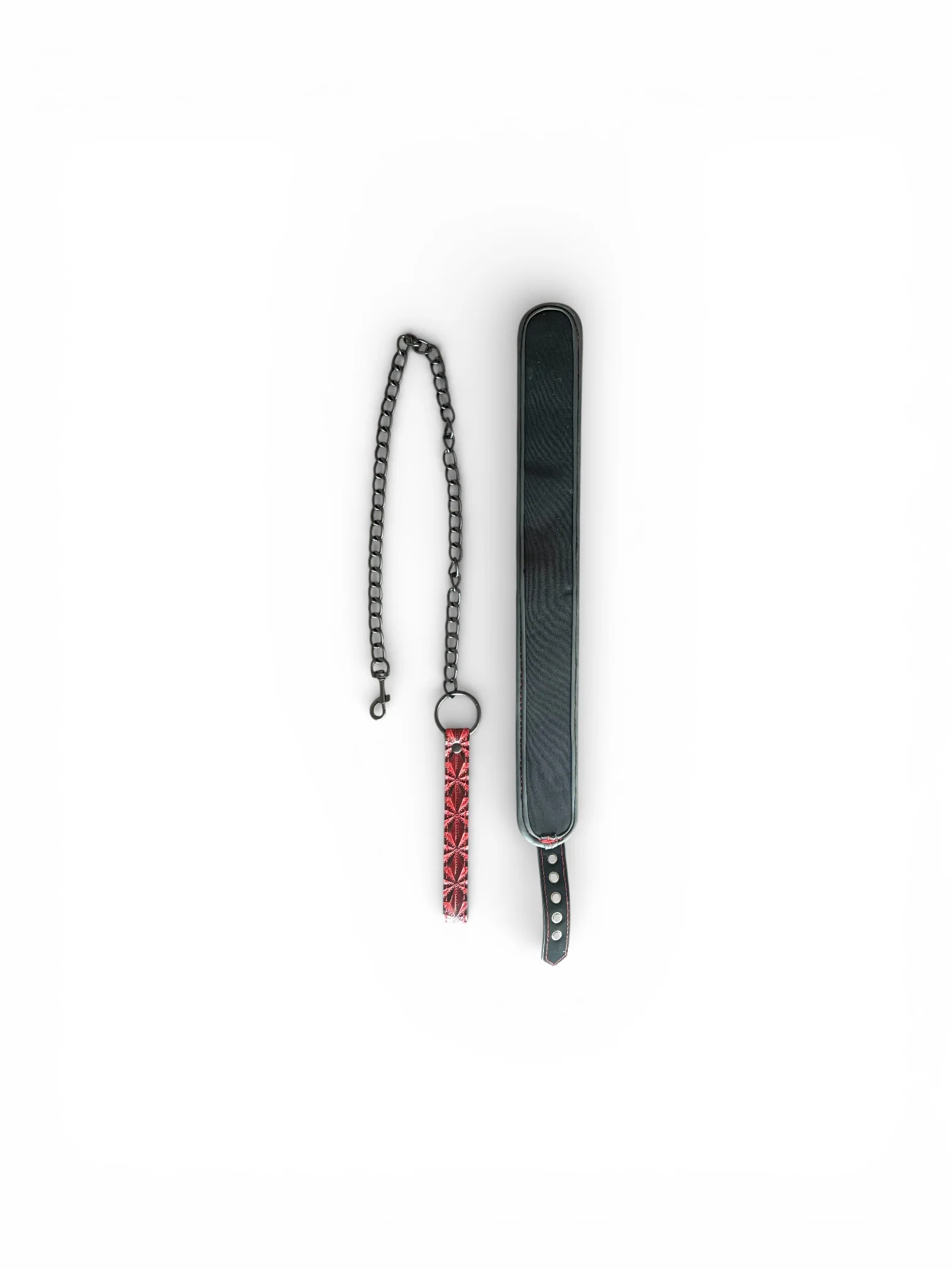 Luxury BDSM Collar and BDSM Leash – Black & Red Fire Edition - Image 3