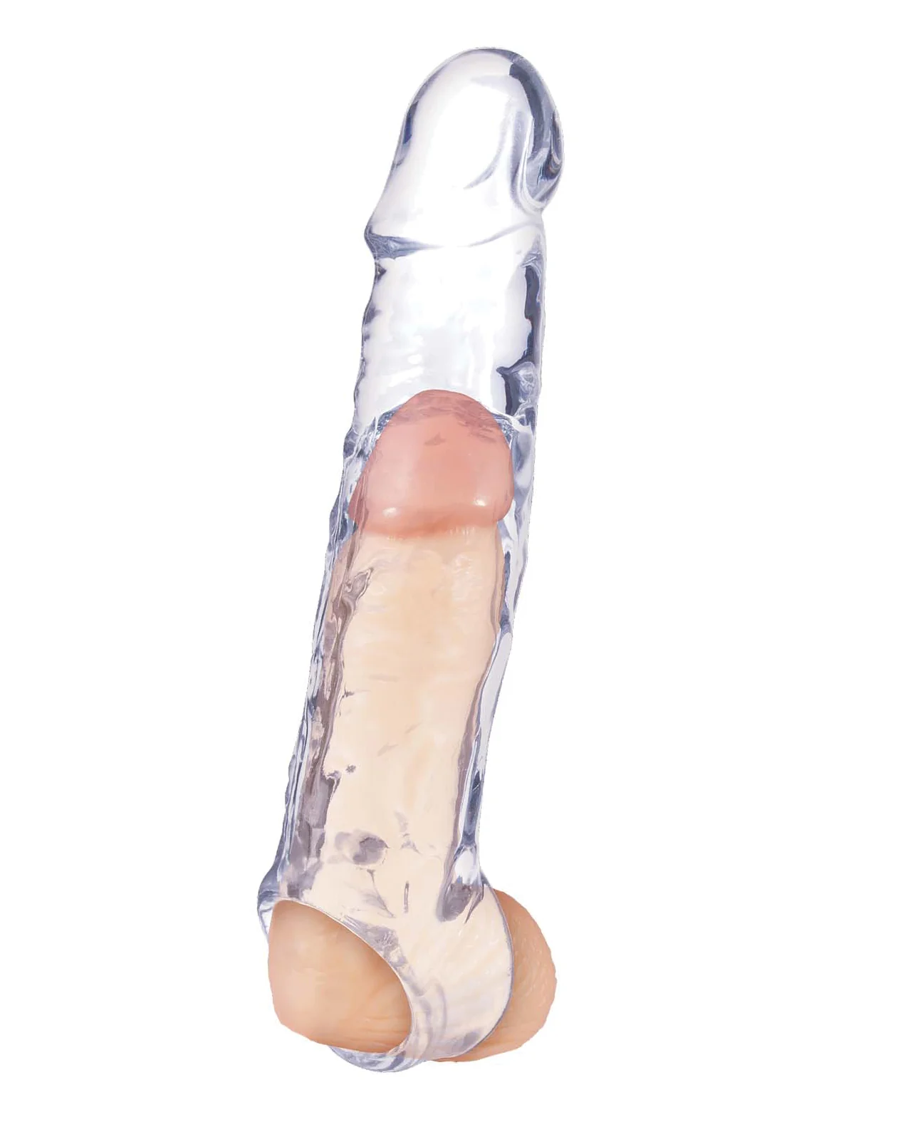 Magic 6.5" Penis Extender & Ball Strap - Clear - Image 2