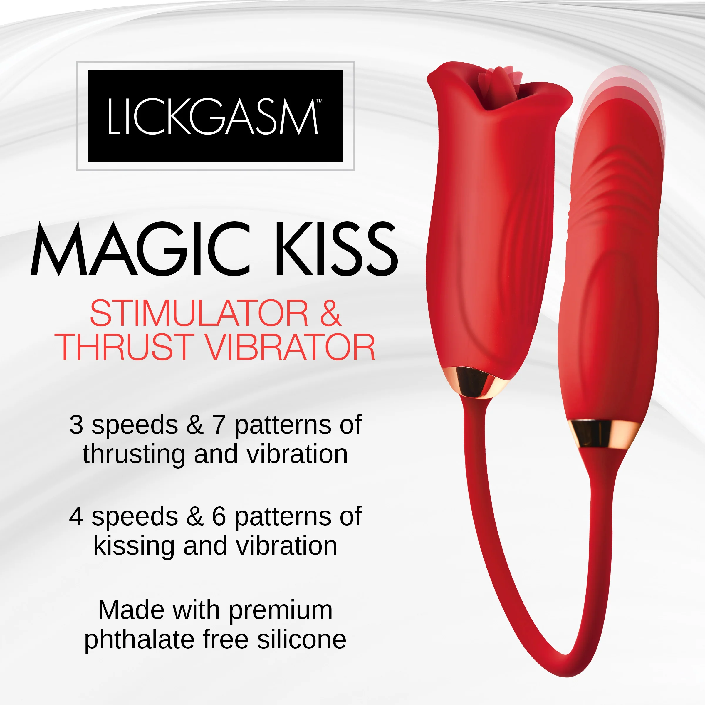 Magic Kiss Clitoral Stimulator With Thrusting Vibrator - Image 9