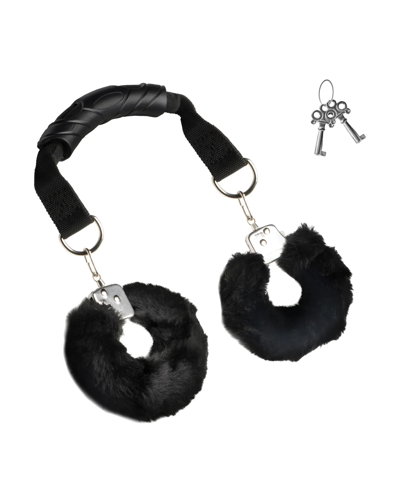 Master Series Furry Handcuffs w/Handle - Image 2