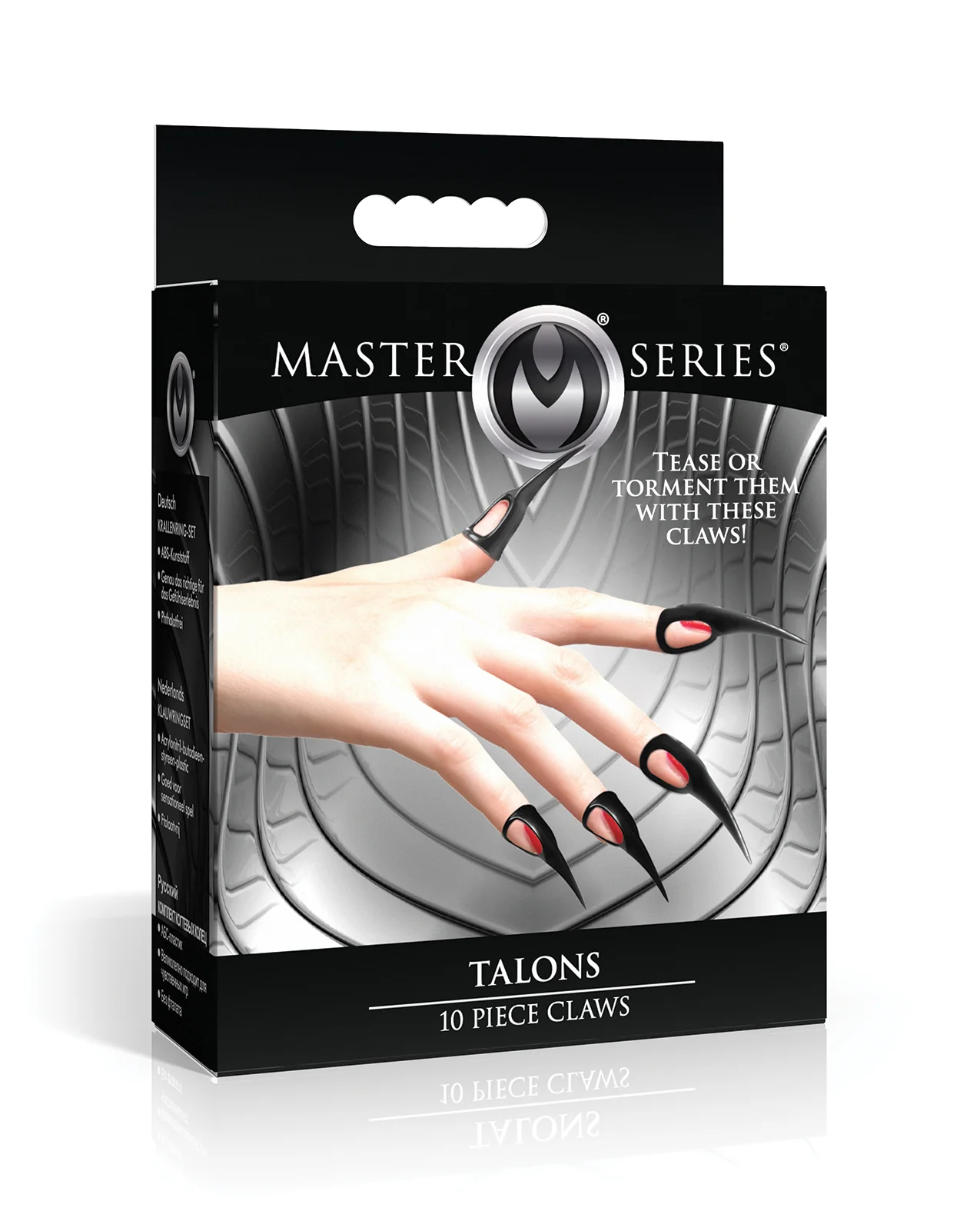 Master Series Talons Sensation Play Rings - 10 pc Set, Black - Image 4