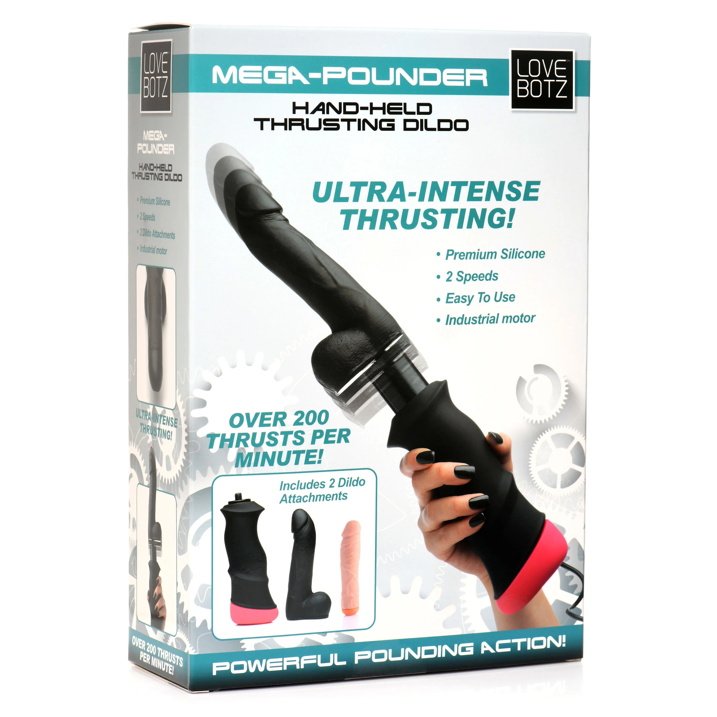 Mega-pounder Hand-held Thrusting Silicone Dildo - Image 6