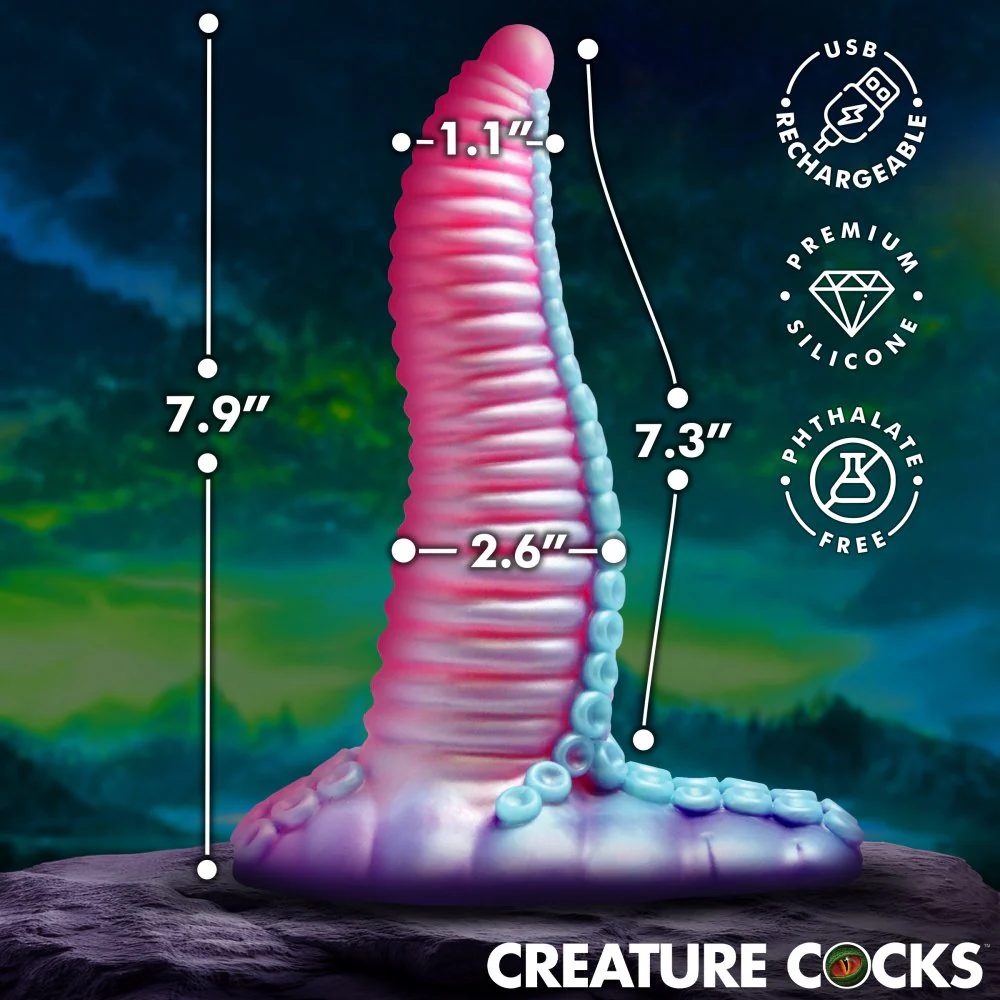 Mega-Tenta Vibrating Silicone Dildo - Image 2