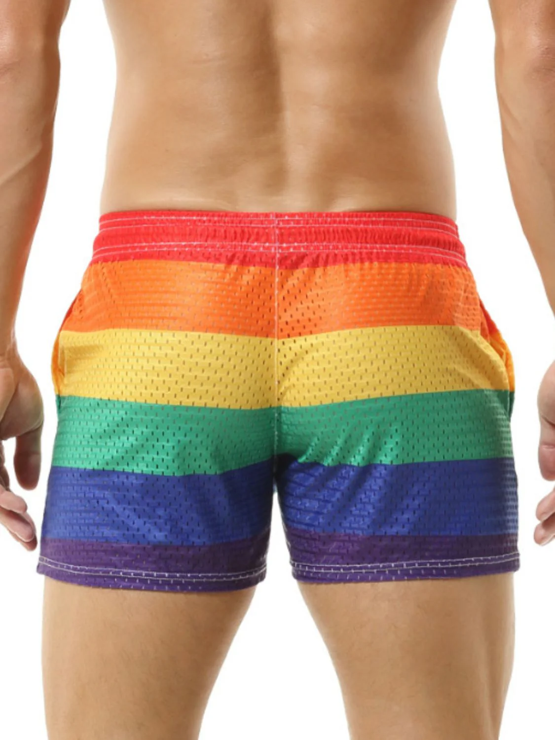 Men's Color Block Drawstring Shorts - Image 2