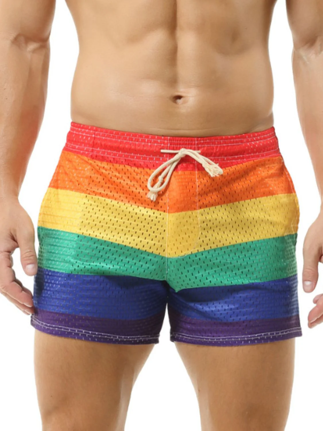 Men's Color Block Drawstring Shorts - Image 5
