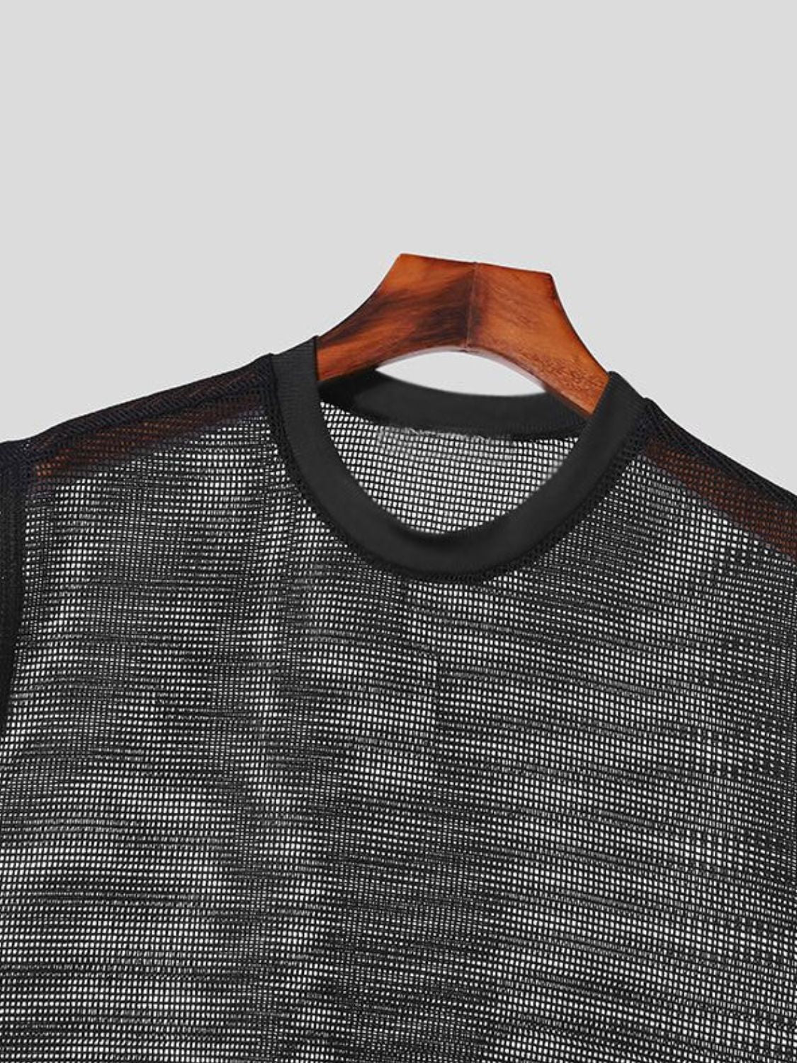 Men's Full Size Openwork Round Neck Tank Plus Size - Image 4