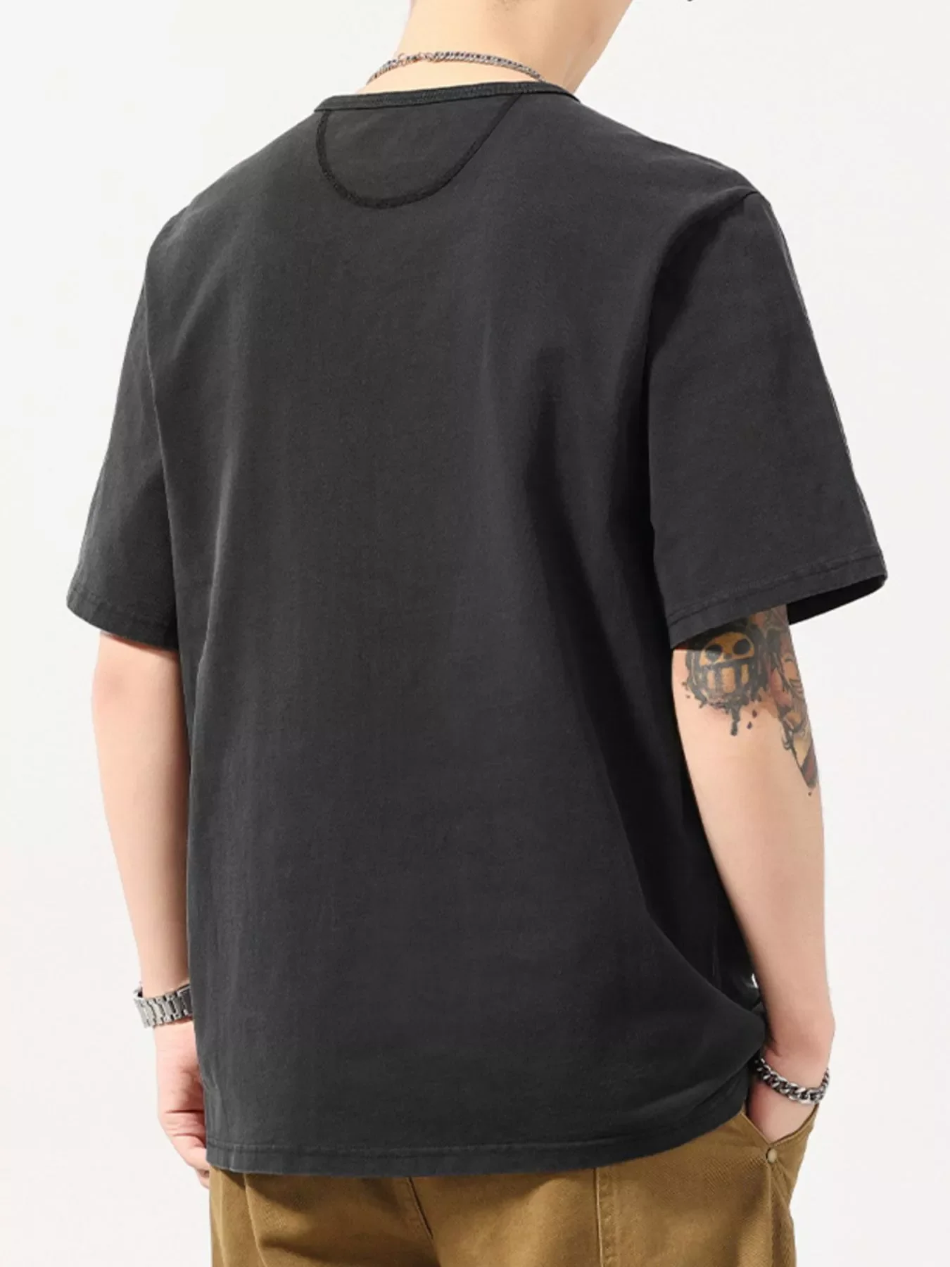 Men's Full Size Round Neck Short Sleeve T-Shirt Plus Size - Image 7