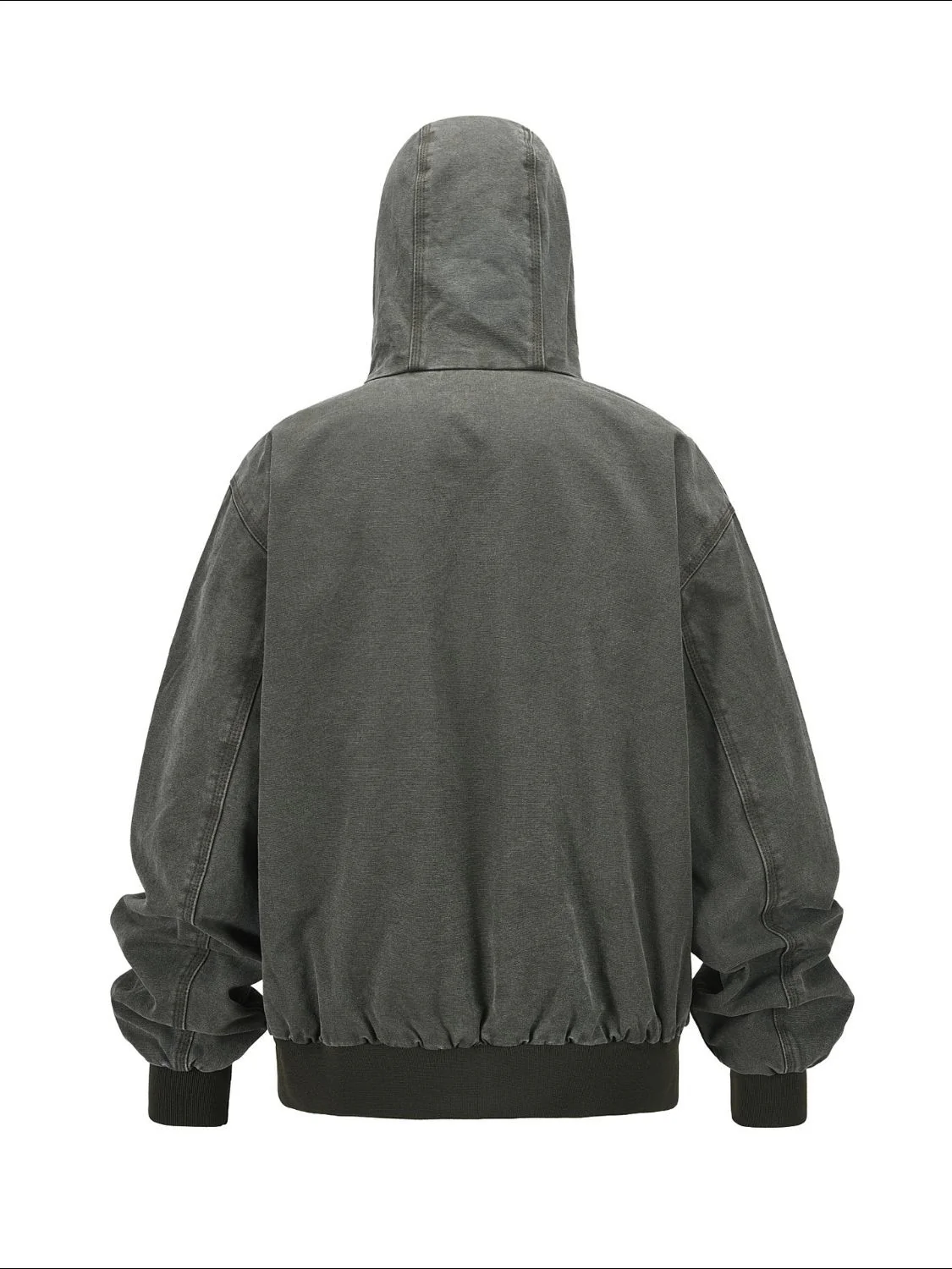 Men's Zip Up Washed Hooded Jacket - Image 2