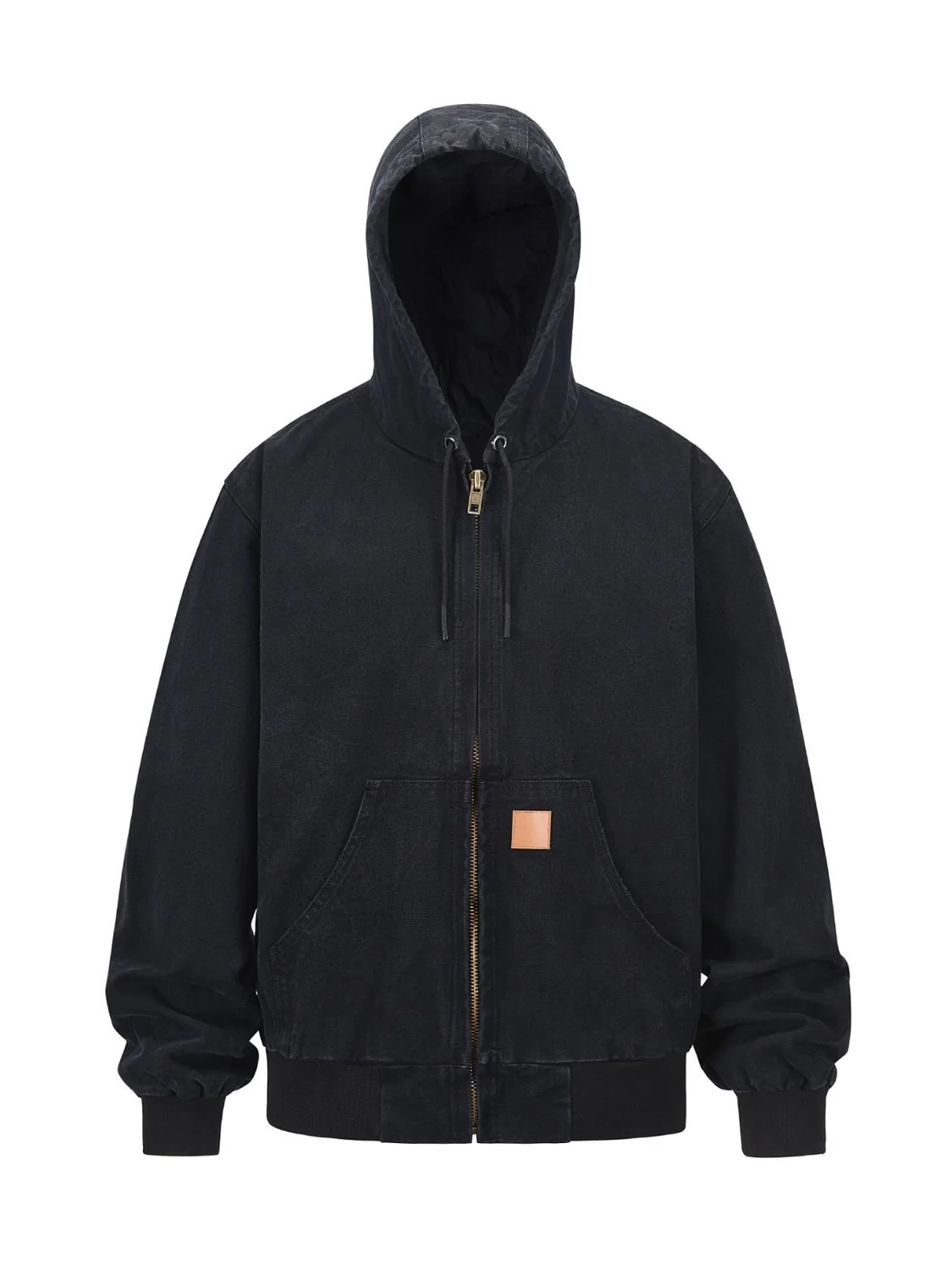 Men's Zip Up Washed Hooded Jacket - Image 4