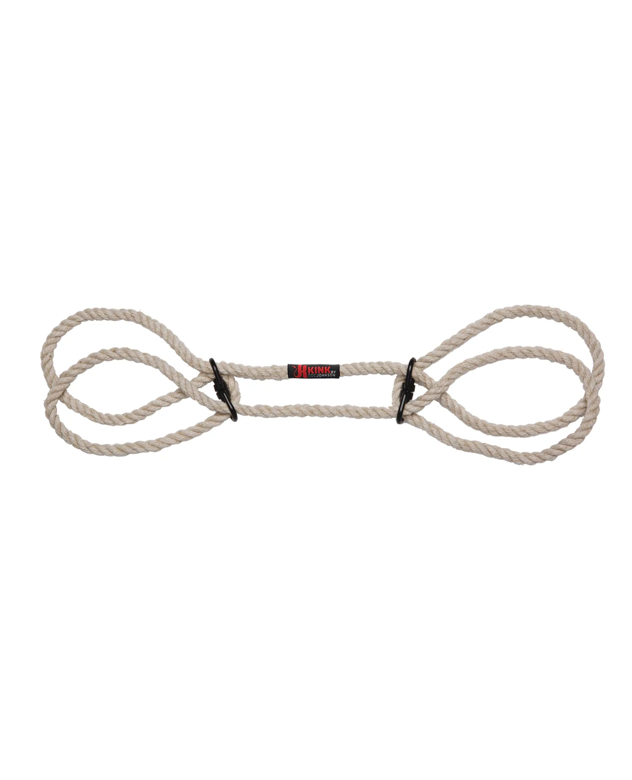 Merci Hogtie - Bind & Tie Wrist or Ankle Cuffs - 6 mm Hemp - Black - Image 4