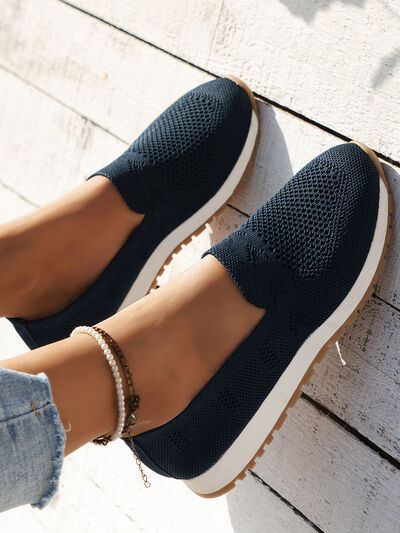 Mesh Round Toe Flat Slip-Ons - Image 4