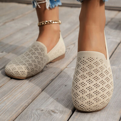 Mesh Round Toe Flat Slip-Ons - Image 3