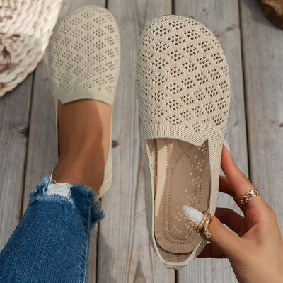 Mesh Round Toe Flat Slip-Ons - Image 4