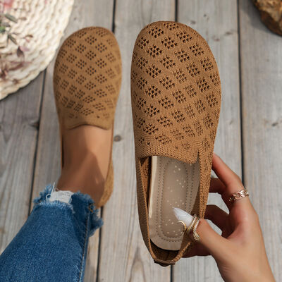 Mesh Round Toe Flat Slip-Ons - Image 5