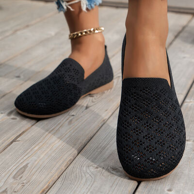 Mesh Round Toe Flat Slip-Ons - Image 6