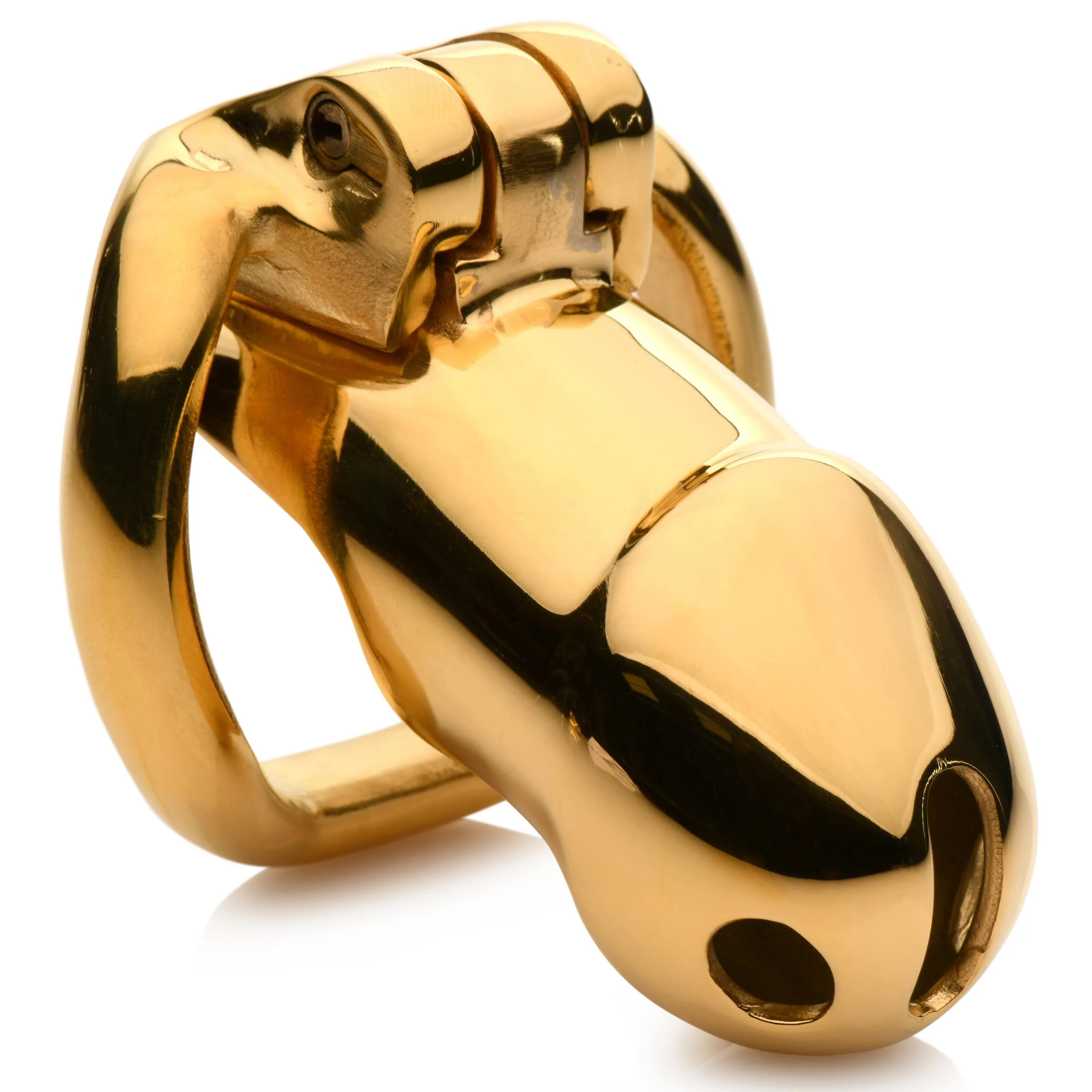 Midas 18k Gold-plated Locking Chastity Cage - Image 6