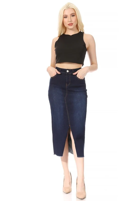 Midi denim skirt - Image 2