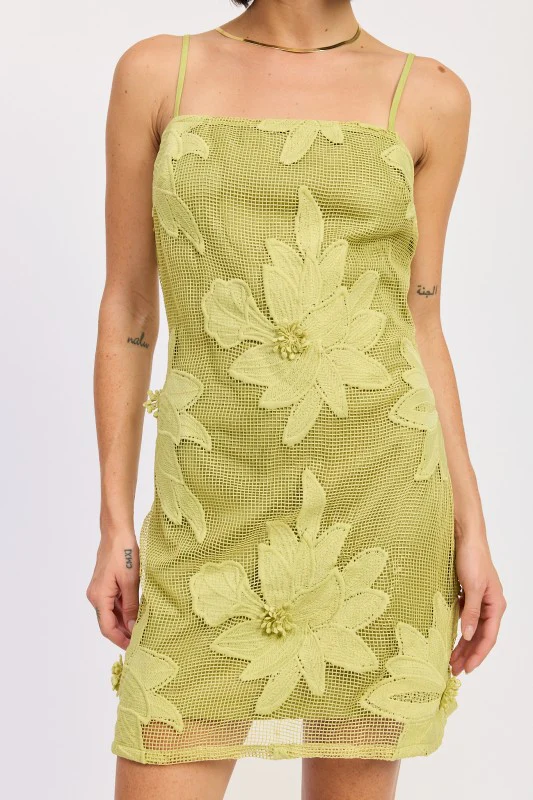 MINI FLORAL APPLIQUE DRESS - Image 2