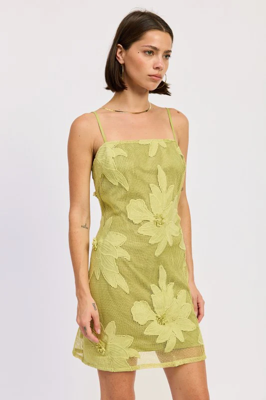 MINI FLORAL APPLIQUE DRESS - Image 5