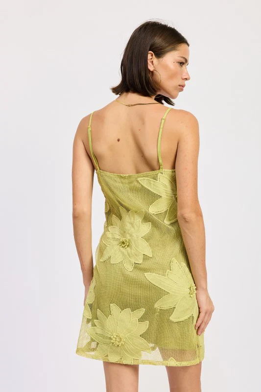 MINI FLORAL APPLIQUE DRESS - Image 7