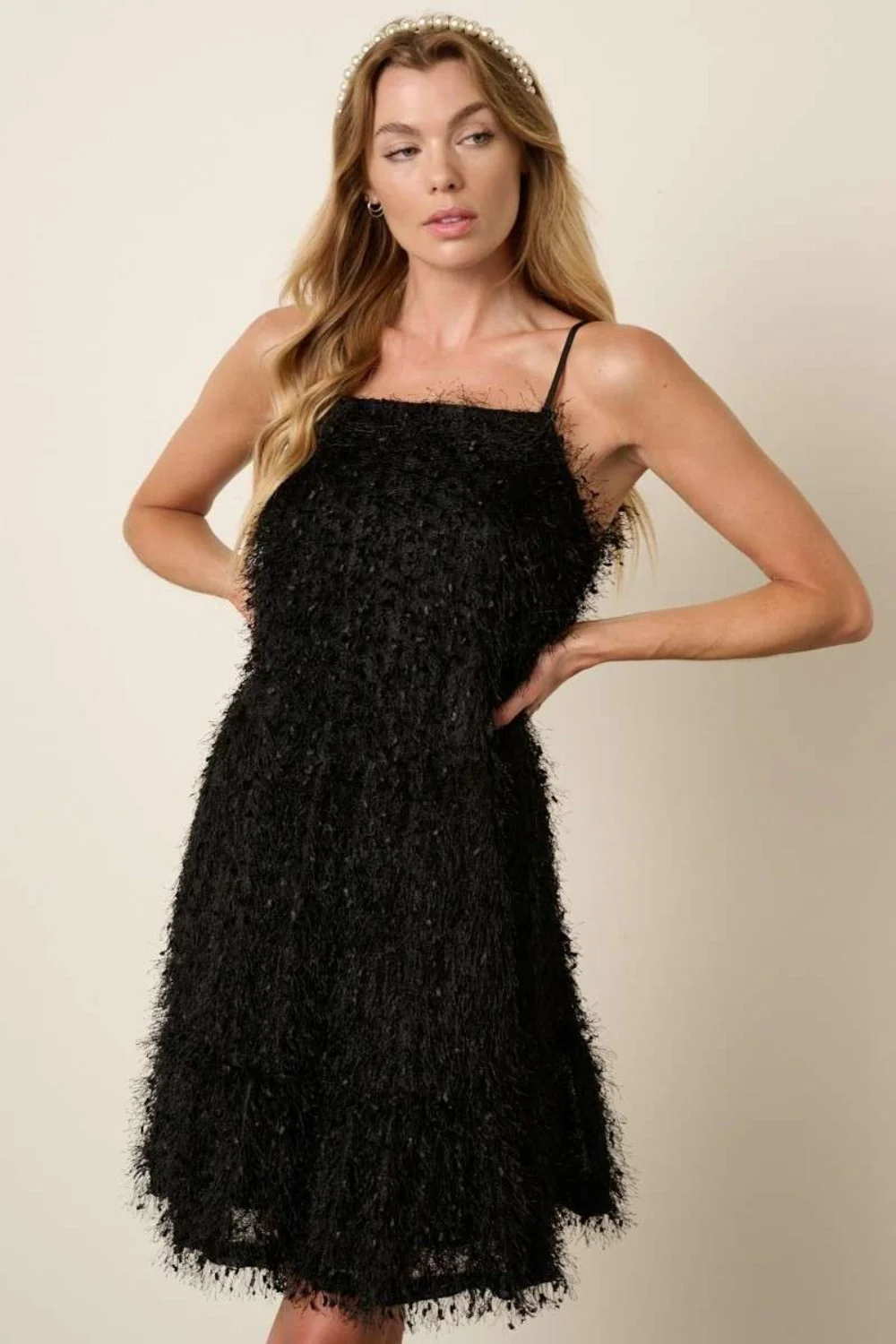 Mittoshop Feather Ruffle Hem Mini Cami Dress - Image 4