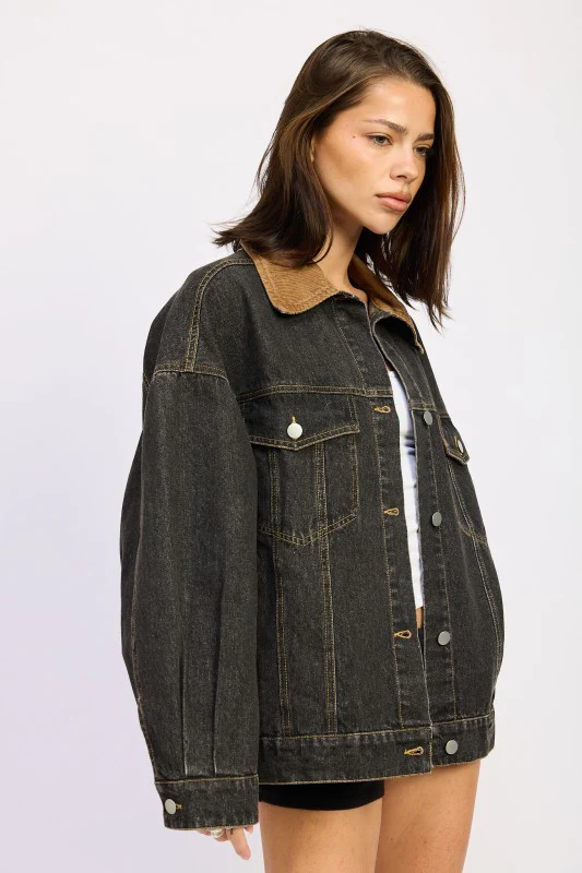 MIX MEDIA OVERSIZE DENIM JACKET - Image 10